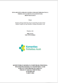 Image of PENGARUH PENAMBAHAN KURMA SUKKARI TERHADAP DAYA TERIMA DAN KANDUNGAN KALSIUM PADA BROWNIES KUKUS