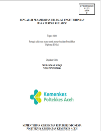 Image of PENGARUH PENAMBAHAN UBI JALAR UNGU TERHADAP DAYA TERIMA KUE ADEE