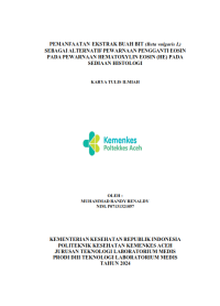Image of PEMANFAATAN EKSTRAK BUAH BIT (Beta vulgaris L) SEBAGAI ALTERNATIF PEWARNAAN PENGGANTI EOSIN PADA PEWARNAAN HEMATOXYLIN EOSIN (HE) PADA SEDIAAN HISTOLOGI
