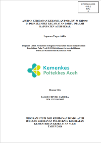 Image of ASUHAN KEBIDANAN KEHAMILAN PADA NY. W G1P0A0 DI DESA JEUMPET KECAMATAN DARUL IMARAH KABUPATEN ACEH BESAR