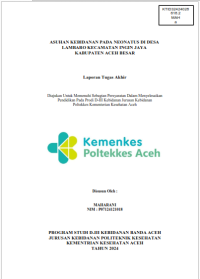 Image of ASUHAN KEBIDANAN PADA NEONATUS DI DESA LAMBARO KECAMATAN INGIN JAYA KABUPATEN ACEH BESAR