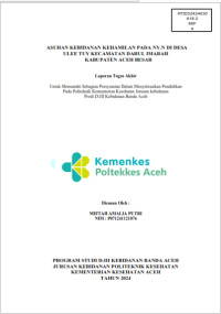 Image of ASUHAN KEBIDANAN KEHAMILAN PADA NY.N DI DESA ULEE TUY KECAMATAN DARUL IMARAH KABUPATEN ACEH BESAR