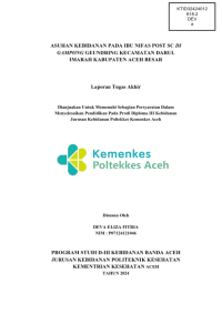 Image of ASUHAN KEBIDANAN PADA IBU NIFAS POST SC DI GAMPONG GEUNDRING KECAMATAN DARUL IMARAH KABUPATEN ACEH BESAR