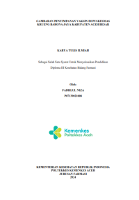 Image of GAMBARAN PENYIMPANAN VAKSIN DI PUSKESMAS KRUENG BARONA JAYA KABUPATEN ACEH BESAR