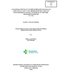 Image of ANALISIS KANDUNGAN NATRIUM DIKLOFENAK DALAM JAMU PEGAL LINU YANG BEREDAR DI KECAMATAN BAITURRAHMAN BANDA ACEH DENGAN METODE PEKTROFOTOMETRI UV-VIS