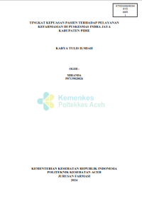 Image of TINGKAT KEPUASAN PASIEN TERHADAP PELAYANAN KEFARMASIAN DI PUSKESMAS INDRA JAYA KABUPATEN PIDIE