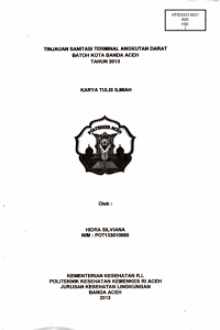 Image of Tinjauan Sanitasi Terminal Angkutan Darat Batoh Kota Banda Aceh Tahun 2013