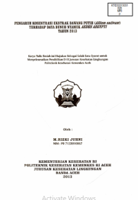 Image of HUBUNGAN PEMELIHARAAN KEBERSIHAN GIGI DAN MULUT DENGAN KALKULUS PADA ANAK ASRAMA PUTRI NAGAN RAYA BANDA ACEH