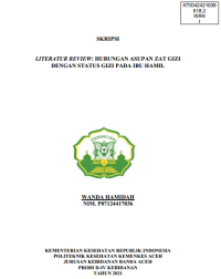 Image of LITERATUR REVIEW: HUBUNGAN ASUPAN ZAT GIZI DENGAN STATUS GIZI PADA IBU HAMIL