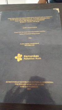 Image of Pengaruh Penyuluhan Terhadap Pengetahuan Remaja Putri Tentang Penggunaan Vitamin B Kompleks Pada Masa Pre Menstruasi Syndrome Di SMAN 1 Darul Imarah