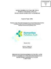 Image of ASUHAN KEBIDANAN PADA IBU NIFAS  DI DESA GURAH KECAMATAN  PEUKAN BADA KABUPATEN ACEH BESAR