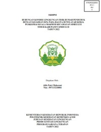 Image of HUBUNGAN KONDISI LINGKUNGAN FISIK RUMAH PENDUDUK DENGAN KEJADIAN ISPA PADA BALITA DI WILAYAH KERJA PUSKESMAS KUALA MAKMUR KECAMATAN SIMEULUE TIMUR KABUPATEN SIMEULUE TAHUN 2022