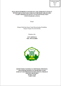 Image of PENGARUH PEMBERIAN KONSELING GIZI TERHADAP TINGKAT PENGETAHUAN DAN SISA MAKANAN RENDAH GARAM PADA PASIEN HIPERTENSI RAWAT INAP DI RUMAH SAKIT
UMUM DAERAH LANGSA