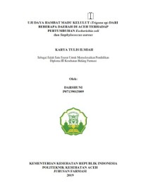 Image of UJI DAYA HAMBAT MADU KELULUT (Trigona SP
)DARI
BEBERAPA DAERAH DI ACEH TERHADAP PERTUMBUHAN Escherichia Coli dan Staphylococcus Aureus