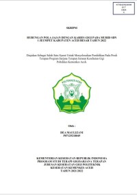 Image of HUBUNGAN POLA JAJAN DENGAN KARIES GIGI PADA MURID SDN 1 JEUMPET KABUPATEN ACEH BESAR TAHUN 2022