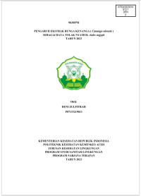 Image of PENGARUH EKSTRAK BUNGA KENANGA ( Cananga odorata )SEBAGAI DAYA TOLAK NYAMUK Aedes aegypti TAHUN 2023
