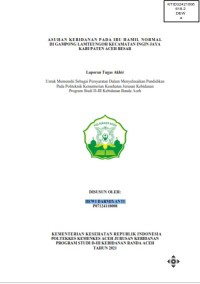 Image of ASUHAN  KEBIDANAN PADA IBU HAMIL NORMAL DI GAMPONG LAMTEUNGOH KECAMATAN INGIN JAYA KABUPATEN ACEH BESAR