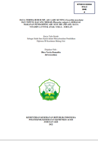 Image of DAYA TERIMA BUBUR MP- ASI  LABU KUNING (Cucurbita moschata) DAN TEPUNG KACANG MERAH (Phaseolus vulgaris L.)SEBAGAI MAKANAN PENDAMPING AIR  SUSU IBU (MP-ASI)  KAYA VITAMIN A UNTUK ANAK  USIA 6 – 8 BULAN
