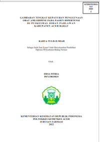 Image of GAMBARAN TINGKAT KEPATUHAN PENGGUNAAN OBAT AMLODIPINE PADA PASIEN HIPERTENSI DI PUSKESMAS JOHAN PAHLAWAN KABUPATEN ACEH BARAT