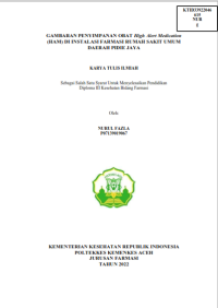 Image of GAMBARAN PENYIMPANAN OBAT High Alert Medication (HAM) DI INSTALASI FARMASI RUMAH SAKIT UMUM DAERAH PIDIE JAYA