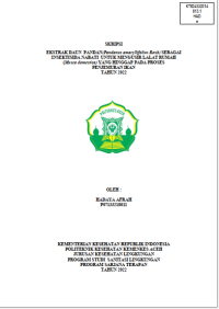 Image of EKSTRAK DAUN PANDAN(Pandanus Amaryllifolius Roxb) SEBAGAI INSEKTISIDA NABATI UNTUK MENGUSIR LALAT RUMAH (Musca Domestica) YANG HINGGAP PADA PROSES PENJEMURAN IKAN TAHUN 2022
