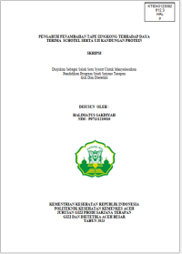 Image of PENGARUH PENAMBAHAN TAPE SINGKONG TERHADAP DAYA TERIMA SCHOTEL SERTA UJI KANDUNGAN PROTEIN