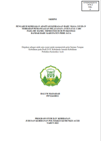 Image of PENGARUH KEBIJAKAN ADAPTASI KEBIASAAN BARU MASA COVID-19 TERHADAP PEMANFAATAN PELAYANAN ANTENATAL CARE PADA IBU HAMIL TRIMESTER III DI PUSKESMAS BANDAR BARU KABUPATEN PIDIE JAYA