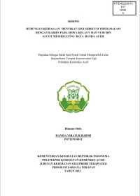 Image of HUBUNGAN KEBIASAAN  MENYIKAT GIGI SEBELUM TIDUR MALAM DENGAN KARIES PADA SISWA KELAS V DAN VI DI SDN 62 COT MESJID LUENG  BATA  BANDA ACEH