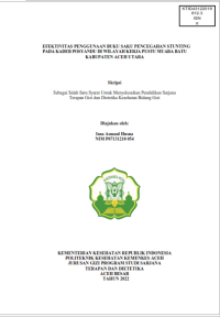 Image of EFEKTIVITAS PENGGUNAAN BUKU SAKU PENCEGAHAN STUNTING PADA KADER POSYANDU DI WILAYAH KERJA PUSTU MUARA BATU KABUPATEN ACEH UTARA