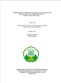 Image of PERSEPSI PASIEN TERHADAP PELAKSANAAN KONSELING GIZI DI RUANG RAWAT INAP RSUD MEURAXA BANDA ACEH TAHUN 2019