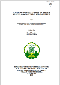 Image of PENGARUH PENAMBAHAN SARI BUAH BIT TERHADAP KUALITAS ORGANOLEPTIK DAN KIMIA ROTI KERING