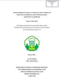 Image of ASUHAN KEBIDANAN PADA NY. R DENGAN NIFAS NORMAL DI WILAYAH LAM ISEK KECAMATAN PEUKAN BADA KABUPATEN ACEH BESAR