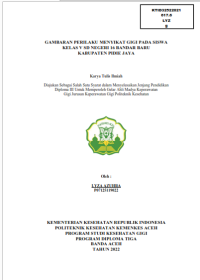 Image of GAMBARAN PERILAKU MENYIKAT GIGI PADA SISWA KELAS V SD NEGERI 16 BANDAR BARU KABUPATEN PIDIE JAYA