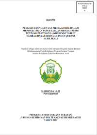 Image of PENGARUH PENGGUNAAN MEDIA KOMIK DALAM MENINGKATKAN PENGETAHUAN REMAJA PUTRI TENTANG PENTINGNYA KONSUMSI TABLET TAMBAH DARAH DI DAYAH INSAN QURANI  ACEH BESAR