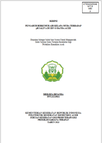 Image of PENGARUH BERKUMUR AIR KELAPA MUDA TERHADAP pH SALIVA DI SDN 53 BANDA ACEH