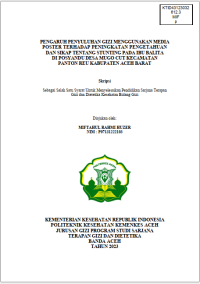 Image of PENGARUH PENYULUHAN GIZI MENGGUNAKAN MEDIA POSTER TERHADAP PENINGKATAN PENGETAHUAN DAN SIKAP TENTANG STUNTING PADA IBU BALITA DI POSYANDU DESA MUGO CUT KECAMATAN PANTON REU KABUPATEN ACEH BARAT