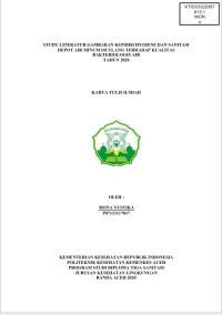 Image of STUDY LITERATUR GAMBARAN KONDISI HYGIENE DAN SANITASI DEPOT AIR MINUM ISI ULANG TERHADAP KUALITAS BAKTERIOLOGIS AIR TAHUN 2020