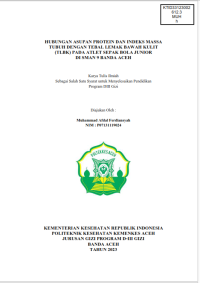 Image of HUBUNGAN ASUPAN PROTEIN DAN INDEKS MASSA TUBUH DENGAN TEBAL LEMAK BAWAH KULIT (TLBK) PADA ATLET SEPAK BOLA JUNIOR DI SMAN 9 BANDA ACEH