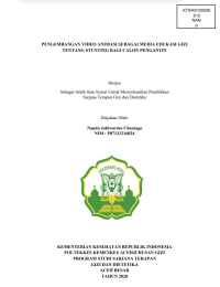 Image of PENGEMBANGAN VIDEO ANIMASI SEBAGAI MEDIA EDUKASI GIZI TENTANG STUNTING BAGI CALON PENGANTIN
