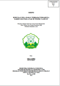 Image of HUBUNGAN POLA MAKAN TERHADAP TERJADINYA KARIES GIGI PADA ANAK SD NEGERI 2 LAMCOT