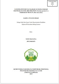 Image of UJI EFEK PENURUNAN KADAR GLUKOSA DARAH EKSTRAK ETANOL BIJI MELINJO (Gnetum gnemon L.) TERHADAP MENCIT (Mus musculus)