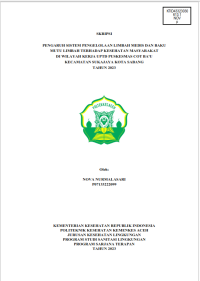 Image of PENGARUH SISTEM PENGELOLAAN LIMBAH MEDIS DAN BAKU MUTU LIMBAH TERHADAP KESEHATAN MASYARAKAT DI WILAYAH KERJA UPTD PUSKESMAS COT BA'U KECAMATAN SUKAJAYA KOTA SABANG TAHUN 2023