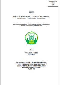 Image of HUBUNGAN PENGETAHUAN DAN TINDAKAN IBU HAMIL TENTANG PEMELIHARAAN KEBERSIHAN GIGI DAN MULUT DENGAN GINGIVITIS PREGNANCY DI PUSKESMAS BAITURRAHMAN BANDA ACEH