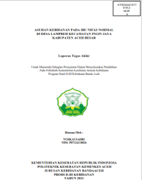 Image of ASUHAN KEBIDANAN PADA IBU NIFAS NORMAL DI DESA LAMPREH KECAMATAN INGIN JAYA KABUPATEN ACEH BESAR
