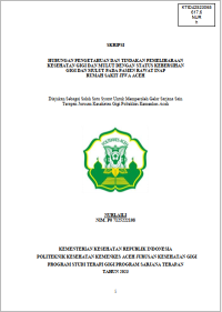 Image of HUBUNGAN PENGETAHUAN DAN TINDAKAN PEMELIHARAAN KESEHATAN GIGI DAN MULUT DENGAN STATUS KEBERSIHAN GIGI DAN MULUT PADA PASIEN RAWAT INAP RUMAH SAKIT JIWA ACEH