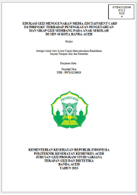 Image of EDUKASI GIZI MENGGUNAKAN MEDIA EDUTAINMENT CARD ISI PIRINGKU TERHADAP PENINGKATAN PENGETAHUAN DAN SIKAP GIZI SEIMBANG PADA ANAK SEKOLAH DI SDN 46 KOTA BANDA ACEH