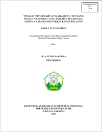 Image of TINGKAT PENGETAHUAN MAHASISWA TENTANG PENGGUNAAN OBAT YANG BAIK DAN BENAR PADA JURUSAN FARMASI POLTEKKES KEMENKES ACEH
