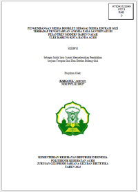 Image of PENGEMBANGAN MEDIA BOOKLET SEBAGAI MEDIA EDUKASI GIZI TERHADAP PENGETAHUAN ANEMIA PADA SANTRIWATI DI vPESANTREN MODERN BABUN NAJAH ULEE KARENG KOTA BANDA ACEH