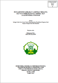 Image of PENGARUH PENAMBAHAN CAMPURAN BEKATUL DAN OAT TERHADAP DAYA TERIMA DAN ANALISIS KIMIA FOOD BAR