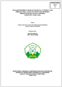 Image of PENGARUH PEMBERIAN EDUKASI GIZI DENGAN NUTRITION CARD TERHADAP POLA ASUPAN DAN SIKAP PADA PENDERITA HIPERTENSI DI KECAMATAN SAMUDERA KABUPATEN ACEH UTARA